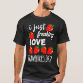 Zoete aardbei Ik ben gewoon gek op aardbeien T-shirt (Voorkant)