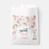 Zoete aardbei kinderen verjaardag bedankzakje (Voorkant)