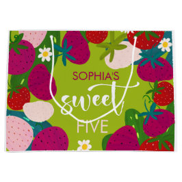 Zoete aardbei kinderen verjaardag groot cadeauzakje