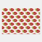 Zoete aardbei kinderen verjaardag inpakpapier vel (Voorkant 2)