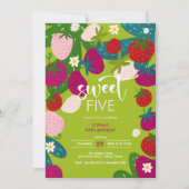 Zoete aardbei kinderen verjaardag kaart (Voorkant)