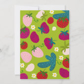 Zoete aardbei kinderen verjaardag kaart (Achterkant)