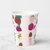 Zoete aardbei kinderen verjaardag papieren bekers (Rechts)