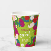 Zoete aardbei kinderen verjaardag papieren bekers (Voorkant)