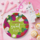 Zoete aardbei kinderen verjaardag papieren bordje (Feest)