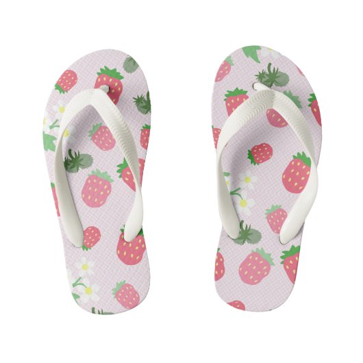 Zoete aardbei. Kinderslippers Kinder Teenslippers (Voetbed)