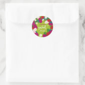 Zoete aardbei kinderverjaardag ronde sticker (Tas)