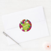 Zoete aardbei kinderverjaardag ronde sticker (Envelop)