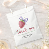 Zoete aardbei met een boog - dank u bedankzakje (Geknipt)