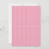 Zoete Aardbei Picknick Gingham Baby Shower Kaart (Achterkant)