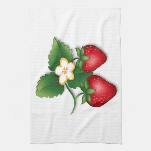 Zoete aardbei Shortcake Theedoek (Verticaal)