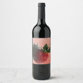 zoete aardbei wijn etiket (Voorkant)