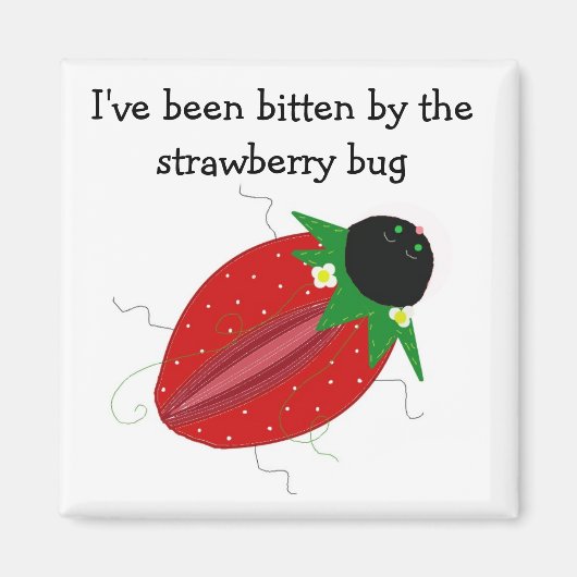 Zoete Aardbeibug Magneet (Voorkant)
