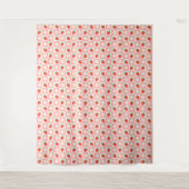 Zoete aardbeien & bloemen Tapestry Wandkleed (Voorkant)