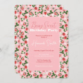 Zoete aardbeien Bloemen Waterverf Bloemen Kaart (Voorkant / Achterkant)