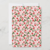 Zoete aardbeien Bloemen Waterverf Bloemen Kaart (Achterkant)