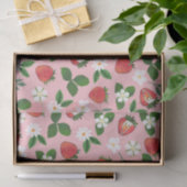 Zoete aardbeien Bloemen Waterverf Bloemen Tissuepapier (Geschenk)