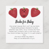 Zoete aardbeien Boeken voor Baby Informatiekaartje (Voorkant)