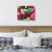 Zoete aardbeien canvas afdruk (Insitu (Slaapkamer))