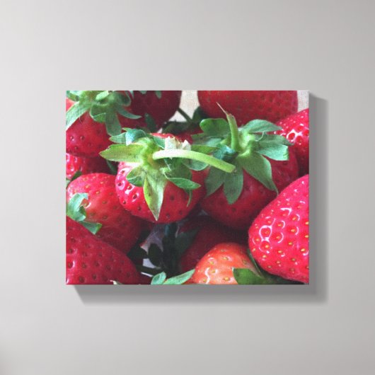 Zoete aardbeien canvas afdruk (Voorkant)