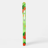 Zoete aardbeien en madeliefjes Waterverf Plaid iPhone Hoesje (Linkerkant)