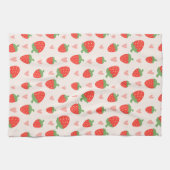 Zoete aardbeien & harten keukenhanddoek (Horizontaal)