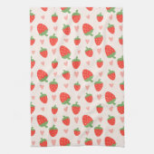 Zoete aardbeien & harten keukenhanddoek (Verticaal)