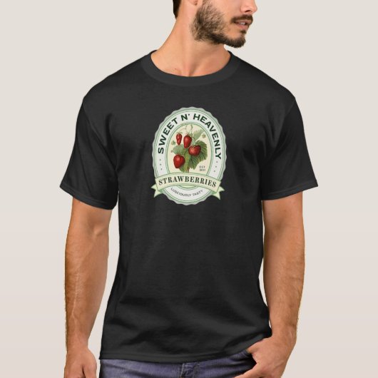 Zoete aardbeien in de hemelvaars voor de bessen t-shirt (Voorkant)