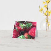 Zoete Aardbeien Kaart (Gele Bloem)