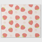 Zoete Aardbeien Patroon Cadeaupapier (Vlak)
