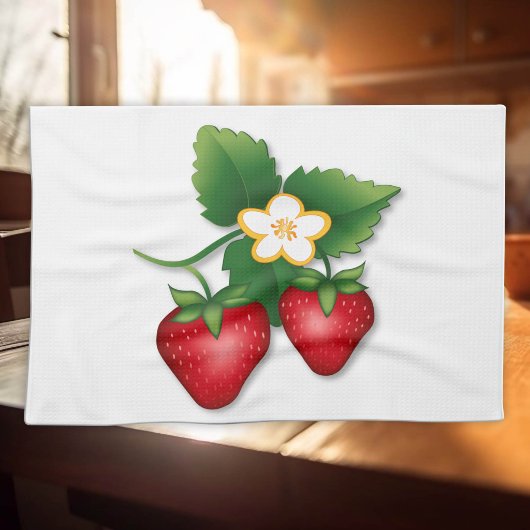 Zoete Aardbeien Shortcake Theedoek