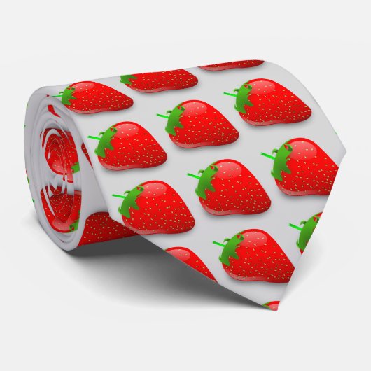 Zoete aardbeien stropdas (Opgerold)