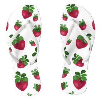Zoete aardbeien teenslippers