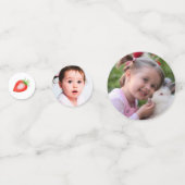 Zoete aardbeienbes Eerste 1e Verjaardag Confetti (Achterkanten)