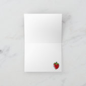 Zoete aardbeienbes Eerste Verjaardag Feestdagen Kaart (Binnen)