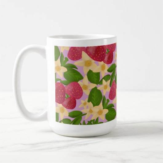 Zoete Aardbeientuin & Botanische Bloemige Esthetie Koffiemok (Links)