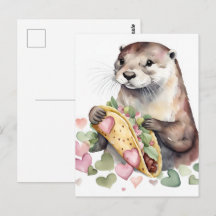 Zoete Aardige Otter Met Taco