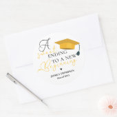 Zoete afsluiting van het nieuwe begin Afsluiting 2 Ronde Sticker (Envelop)