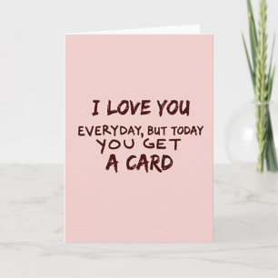Zoete Alledaagse Liefdeskaart Kaart