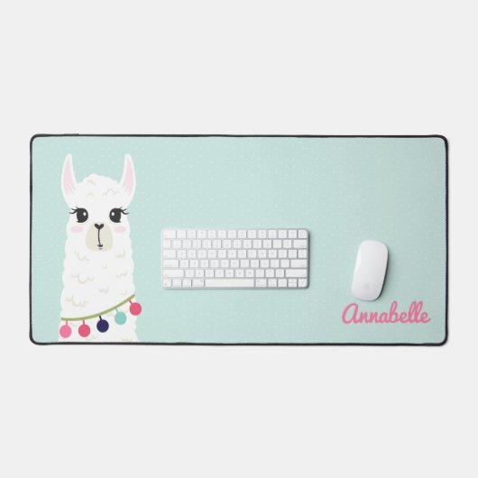 Zoete Alpaca gepersonaliseerd Bureaumat (Keyboard & Muis)