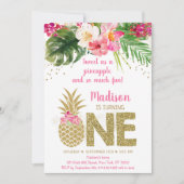 Zoete als anananasroze gouddag kaart (Voorkant)