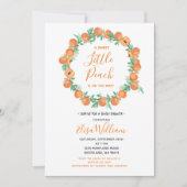 Zoete als een Perzik Baby Shower Uitnodiging (Voorkant)