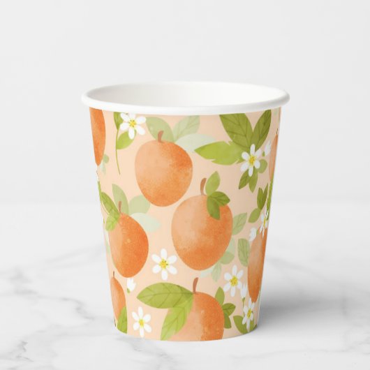 Zoete als 'Peach Theme Birthday Party Paper cup' Papieren Bekers (Achterkant)