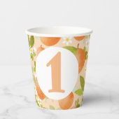 Zoete als 'Peach Theme Birthday Party Paper cup' Papieren Bekers (Voorkant)