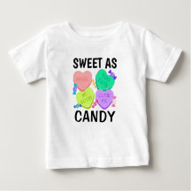 Zoete als Snoep Valentijnsdag Baby T-Shirt