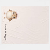 Zoete Als Suiker Vogel Met Strik Fleece Deken (Voorkant (Horizontaal))