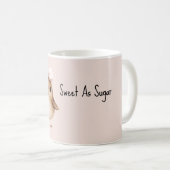 Zoete Als Suiker Vogel Roze Strik Koffiemok (Voorkant rechts)