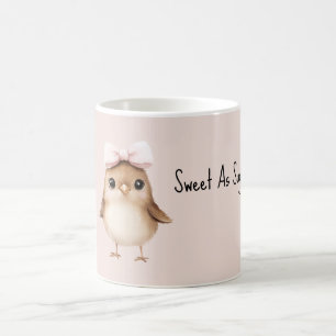 Zoete Als Suiker Vogel Roze Strik Koffiemok