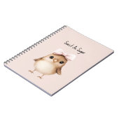 Zoete Als Suiker Vogel Roze Strik Notitieboek (Linkerzijde)