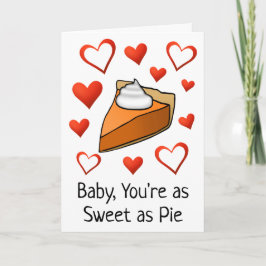 Zoete als taart Schattig Grappig Gelukkig Valentij Kaart